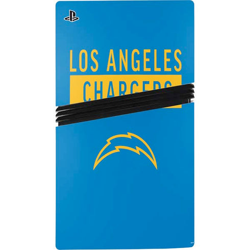 NFL Los Angeles Chargers Blue Performance Series PS5 Pro Console Skin