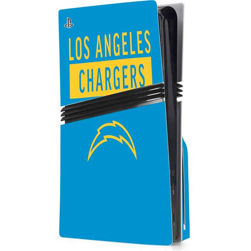 NFL Los Angeles Chargers Blue Performance Series PS5 Pro Disk Console Skin