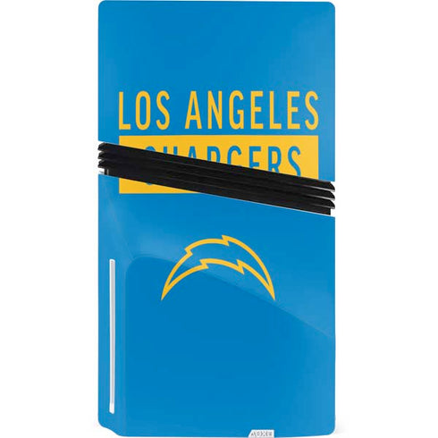 NFL Los Angeles Chargers Blue Performance Series PS5 Pro Disk Console Skin
