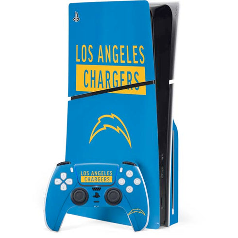 NFL Los Angeles Chargers Blue Performance Series PlayStation PS5 Skins