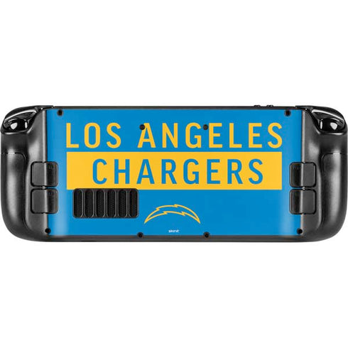 NFL Los Angeles Chargers Blue Performance Series Steam Deck Handheld Gaming Computer Skin