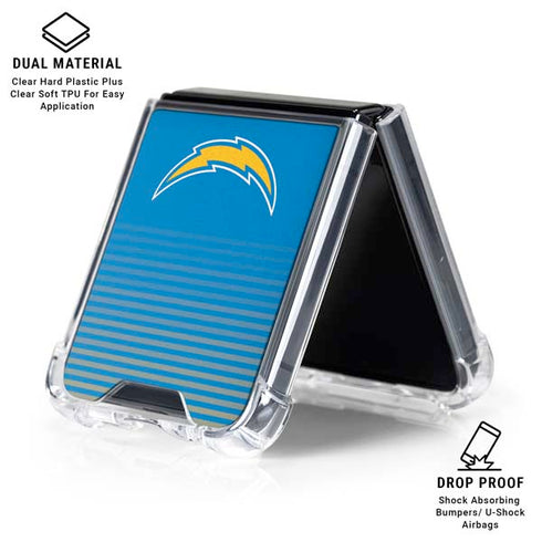 NFL Los Angeles Chargers Breakaway Galaxy Z Flip6 Clear Case