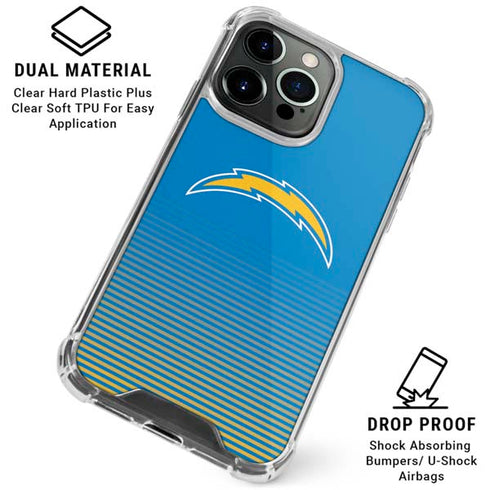 NFL Los Angeles Chargers Breakaway iPhone 16 Pro Max Clear Case
