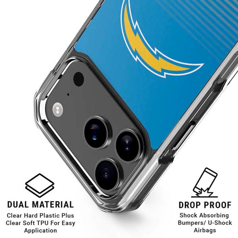 NFL Los Angeles Chargers Breakaway iPhone 18 Pro Clear Case
