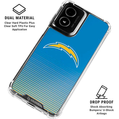 NFL Los Angeles Chargers Breakaway Moto G Power 5G (2024) Clear Case