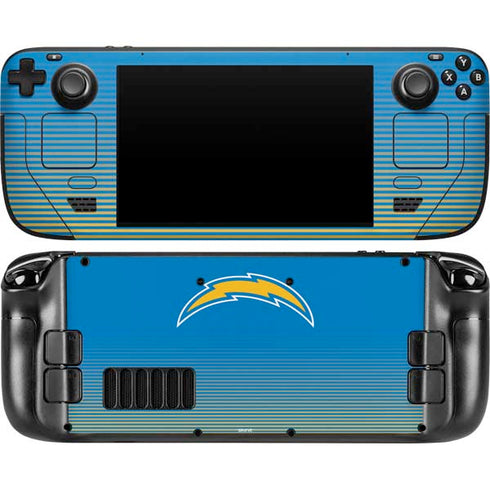 NFL Los Angeles Chargers Breakaway Steam Deck Handheld Gaming Computer OLED Skin
