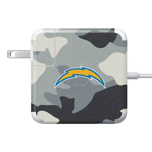 NFL Los Angeles Chargers Camo 85W Power Adapter (15 and 17 inch MacBook Pro Charger) Skin
