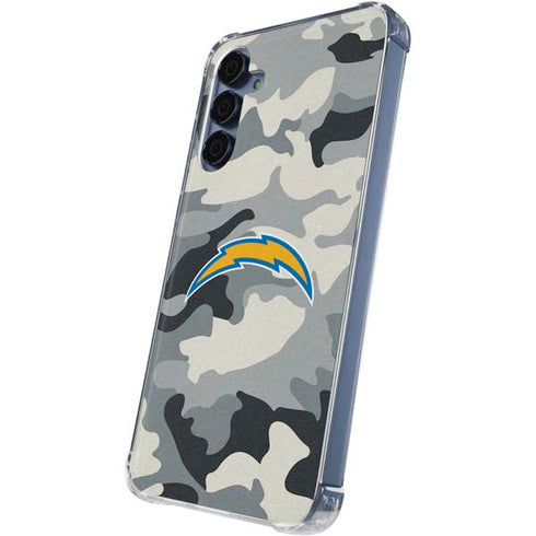 NFL Los Angeles Chargers Camo Galaxy A35 5G Clear Case