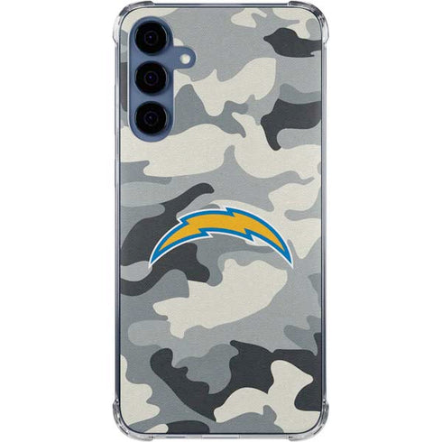 NFL Los Angeles Chargers Camo Galaxy A55 5G Clear Case