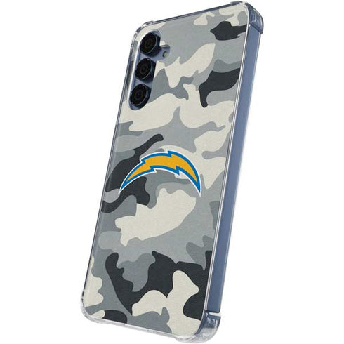 NFL Los Angeles Chargers Camo Galaxy A55 5G Clear Case