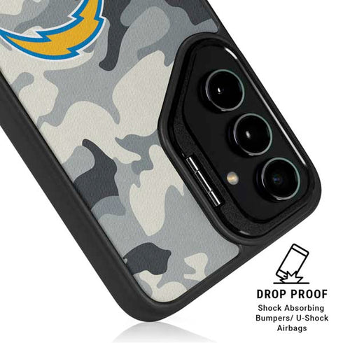 NFL Los Angeles Chargers Camo Galaxy S24 FE Kickstand Case