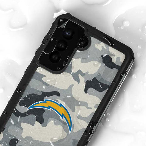 NFL Los Angeles Chargers Camo Galaxy S24 Plus Waterproof Case