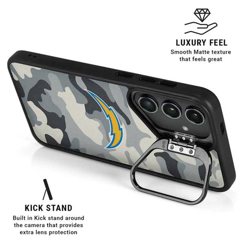 NFL Los Angeles Chargers Camo Galaxy S25 Ultra Kickstand Case