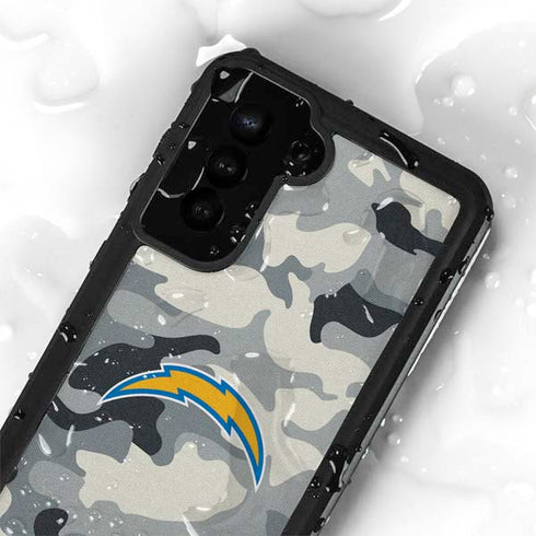 NFL Los Angeles Chargers Camo Galaxy S24 Waterproof Case