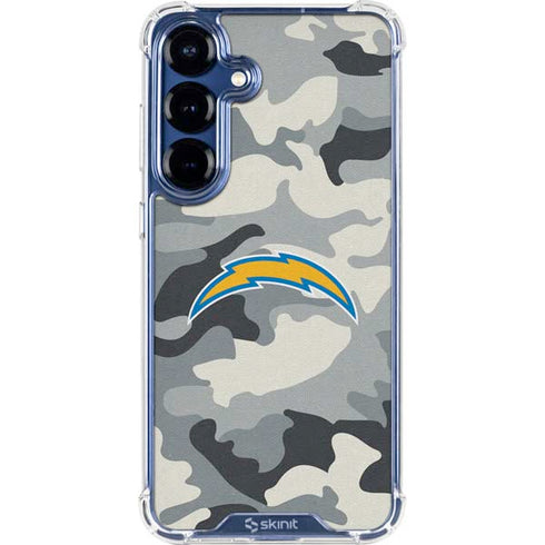NFL Los Angeles Chargers Camo Galaxy S25 Plus Clear Case