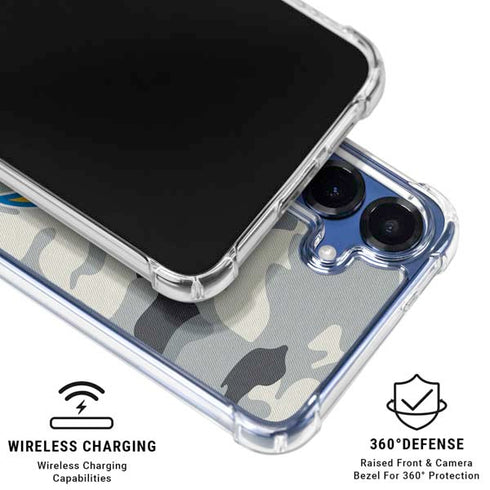 NFL Los Angeles Chargers Camo Galaxy S25 Plus Clear Case