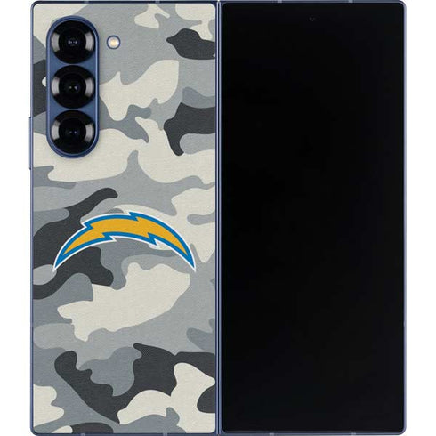 NFL Los Angeles Chargers Camo Galaxy Z Fold6 Skin