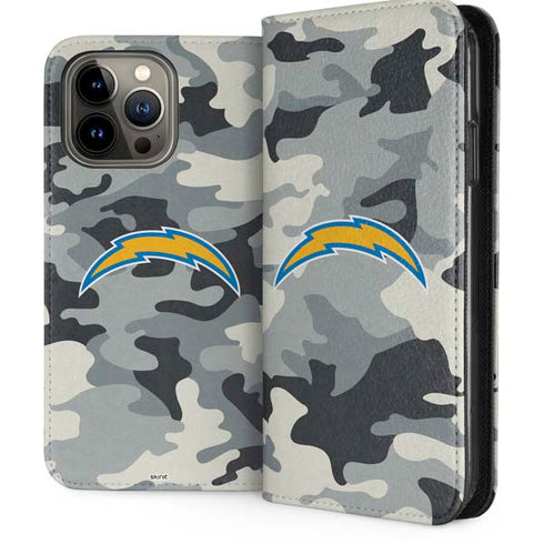 NFL Los Angeles Chargers Camo iPhone 13 Pro Max Folio Case