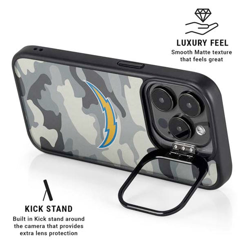 NFL Los Angeles Chargers Camo iPhone 14 Pro Kickstand Case