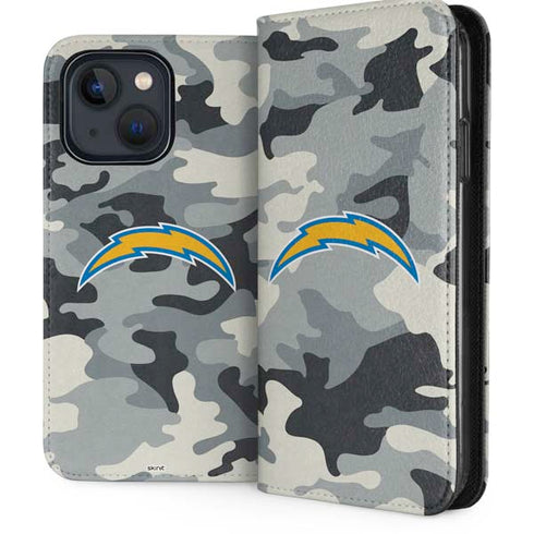 NFL Los Angeles Chargers Camo iPhone 15 Folio Case