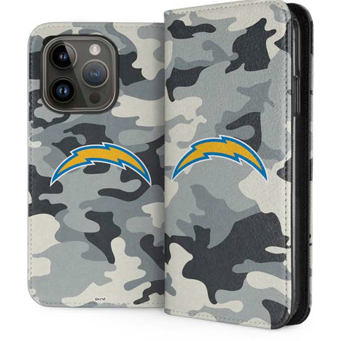 NFL Los Angeles Chargers Camo iPhone 15 Pro Folio Case