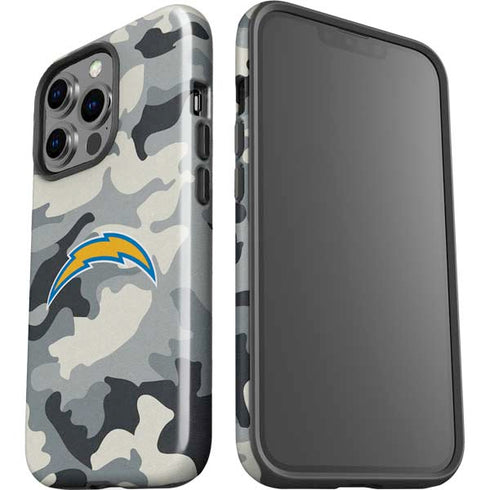 NFL Los Angeles Chargers Camo iPhone 15 Pro Impact Case