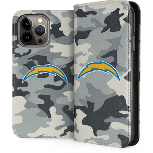 NFL Los Angeles Chargers Camo iPhone 15 Pro Max Folio Case