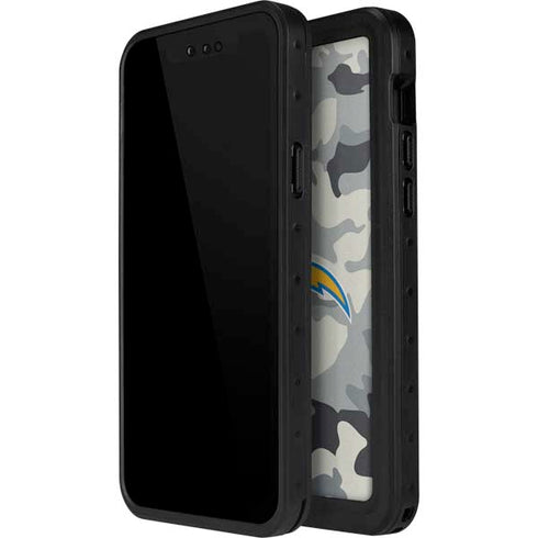 NFL Los Angeles Chargers Camo iPhone 15 Pro Waterproof Case