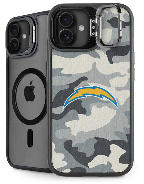 NFL Los Angeles Chargers Camo iPhone 16 Kickstand Case