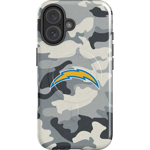 NFL Los Angeles Chargers Camo iPhone 16 Plus Magsafe Impact Case