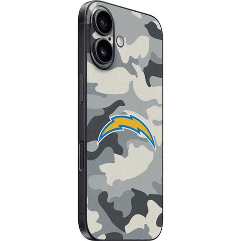 NFL Los Angeles Chargers Camo iPhone 16 Plus Skin