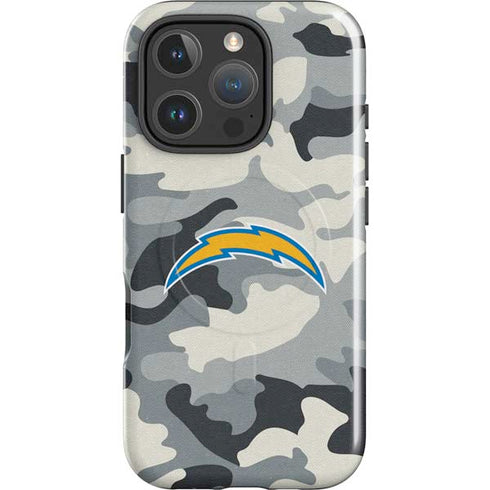 NFL Los Angeles Chargers Camo iPhone 16 Pro Max Magsafe Impact Case