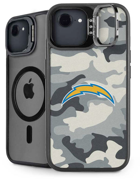 NFL Los Angeles Chargers Camo iPhone 16e Kickstand Case