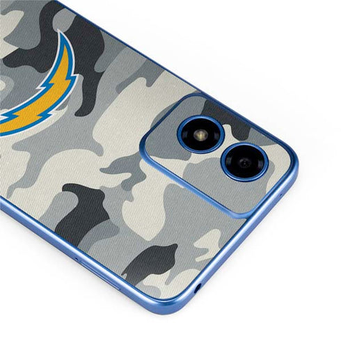 NFL Los Angeles Chargers Camo Moto G Play 4G (2024) Skin
