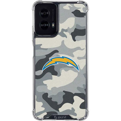 NFL Los Angeles Chargers Camo Moto G Power 5G (2024) Clear Case
