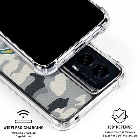 NFL Los Angeles Chargers Camo Moto G Power 5G (2024) Clear Case