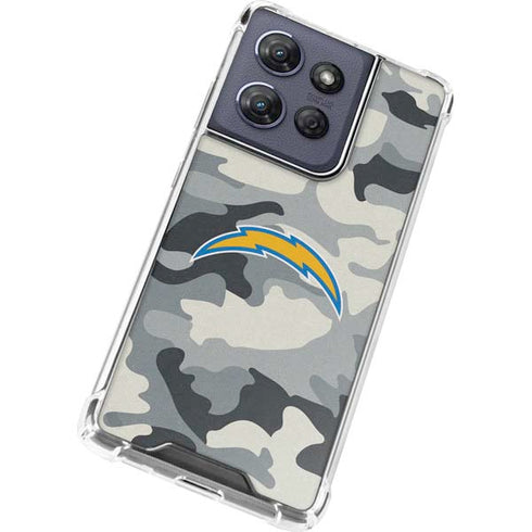 NFL Los Angeles Chargers Camo Moto G Power 5G (2025) Clear Case