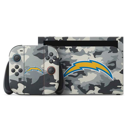 NFL Los Angeles Chargers Camo Nintendo Skins