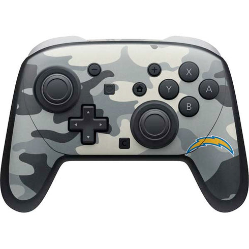 NFL Los Angeles Chargers Camo Nintendo Switch 2 (2025) Pro Controller Skin