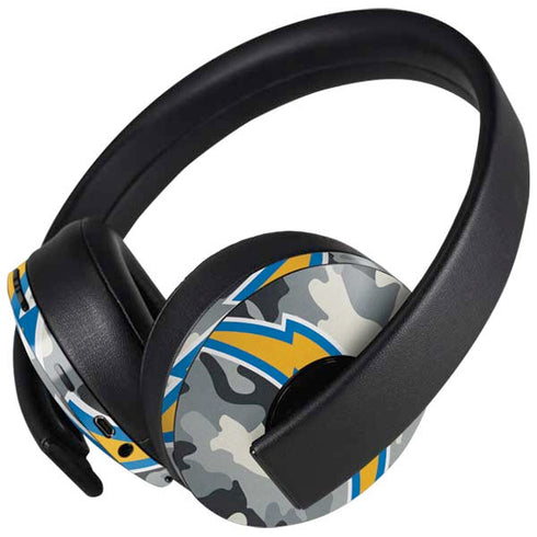 NFL Los Angeles Chargers Camo PlayStation 4 Gold Wireless Headset Skin