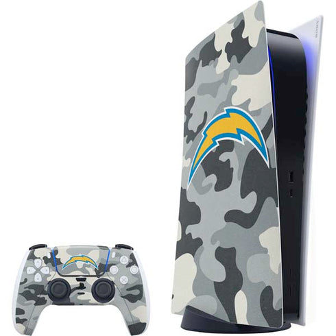 NFL Los Angeles Chargers Camo PlayStation PS5 Skins