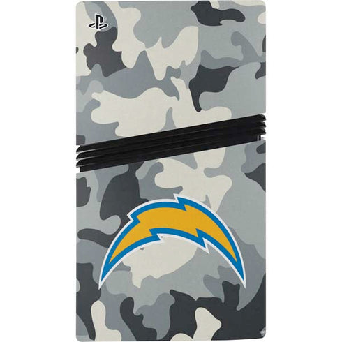 NFL Los Angeles Chargers Camo PS5 Pro Bundle Skin