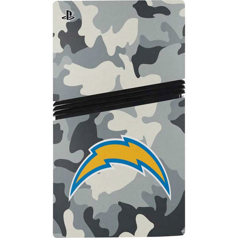 NFL Los Angeles Chargers Camo PS5 Pro Disk Bundle Skin
