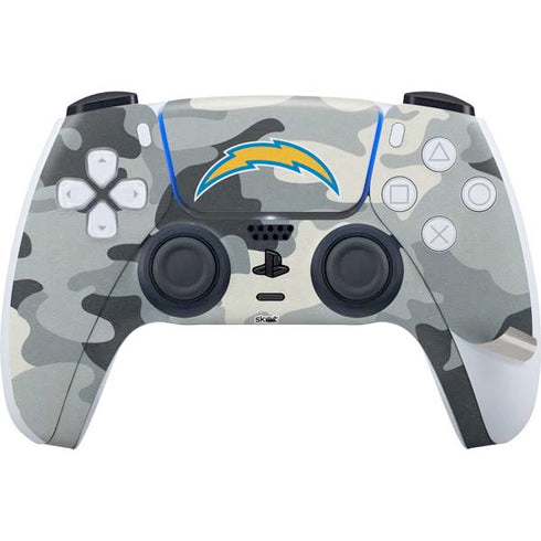 NFL Los Angeles Chargers Camo PS5 Pro Disk Bundle Skin