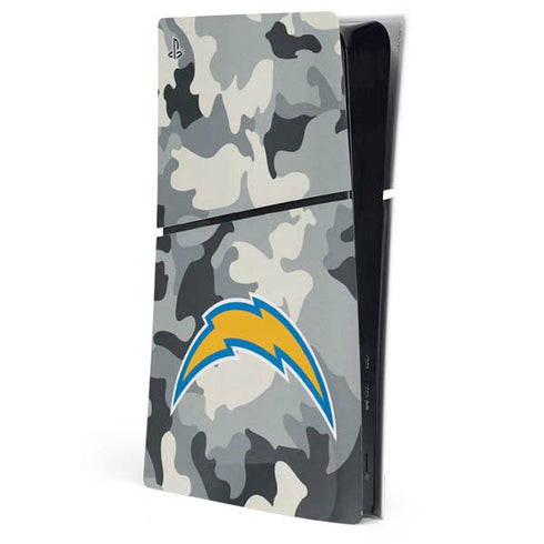 NFL Los Angeles Chargers Camo PS5 Slim Digital Edition Console Skin