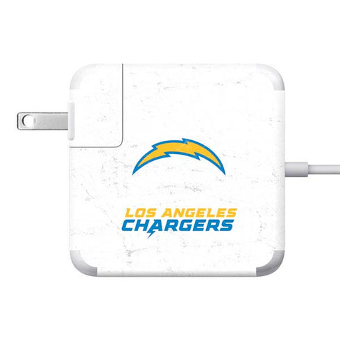 NFL Los Angeles Chargers Distressed 85W Power Adapter (15 and 17 inch MacBook Pro Charger) Skin