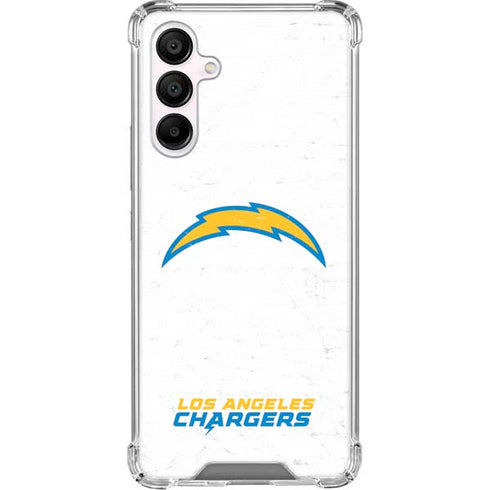 NFL Los Angeles Chargers Distressed Galaxy A16 5G Clear Case