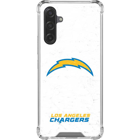 NFL Los Angeles Chargers Distressed Galaxy A17 Clear Case
