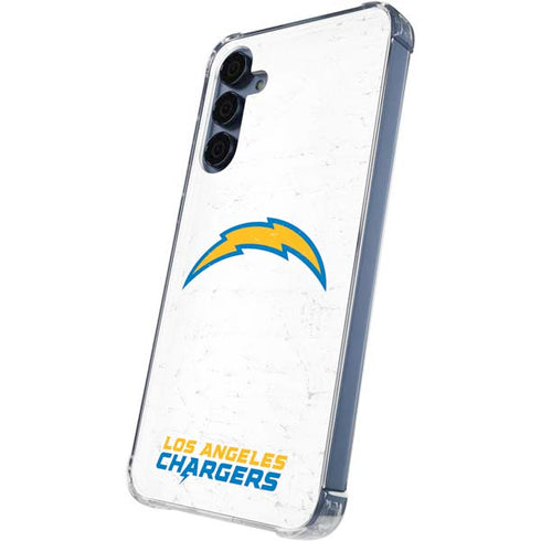 NFL Los Angeles Chargers Distressed Galaxy A35 5G Clear Case