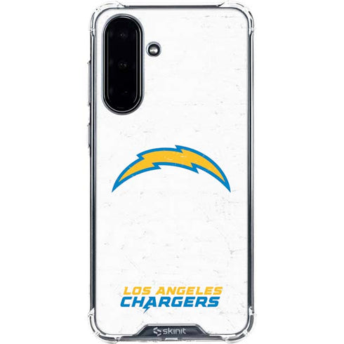 NFL Los Angeles Chargers Distressed Galaxy A36 5G Clear Case